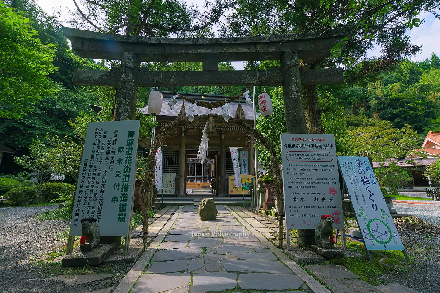 青麻神社 茅の輪くぐり