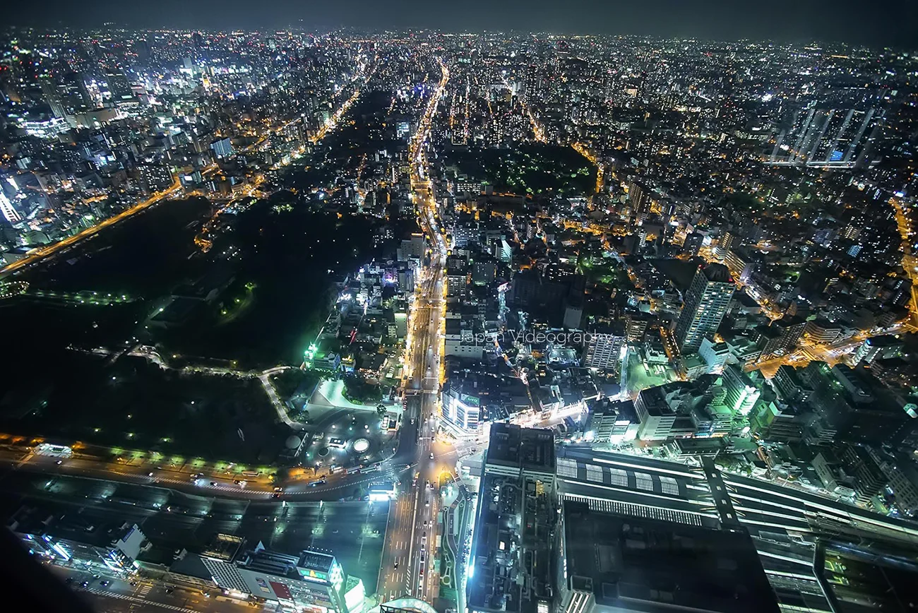 あべのハルカスの展望台ハルカス300から眺める夜景