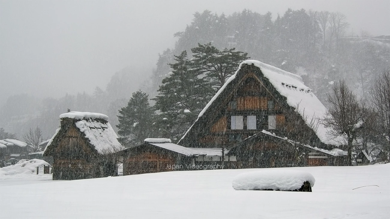 岐阜県白川村 世界遺産白川郷の雪景色