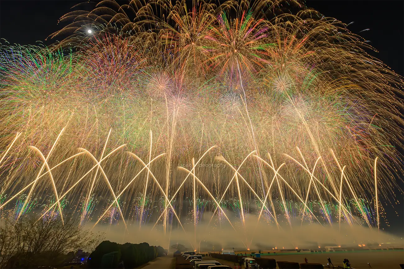2023年 長野えびす講煙火大会 Special Thanks 特大ワイドスターマイン - 信州煙火工業 紅屋青木煙火店