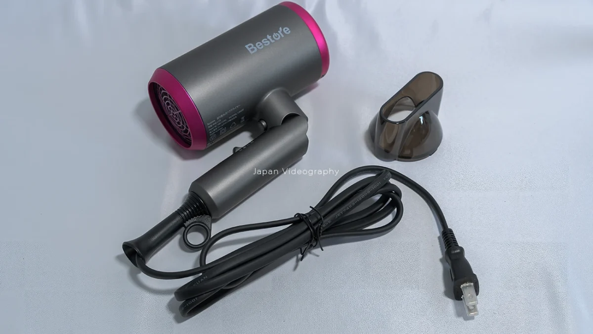 Bestore ドライヤー 1300w 折り畳み 速乾 ノズル付き グレー Bestore1300Wヘアドライヤーのレビュー｜マイナスイオン機能付きで髪質改善
