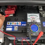 ハイブリッド車のバッテリー電圧を測定