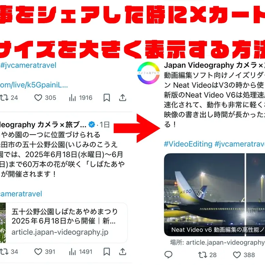 WordPressサイトの記事をX(旧Twitter)でシェアした時にカードを大きく