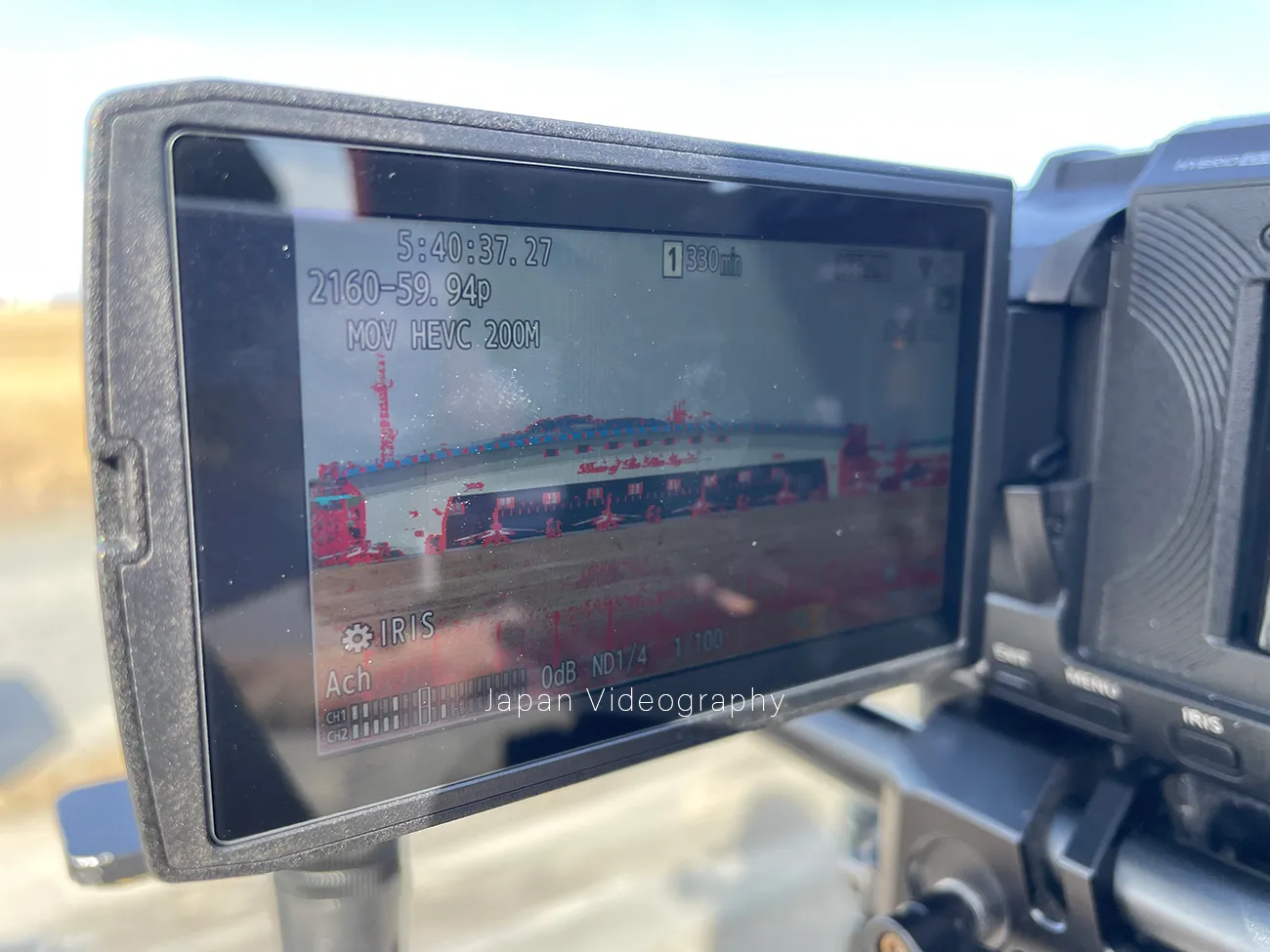 パナソニック HC-X1600の3.5型液晶モニター