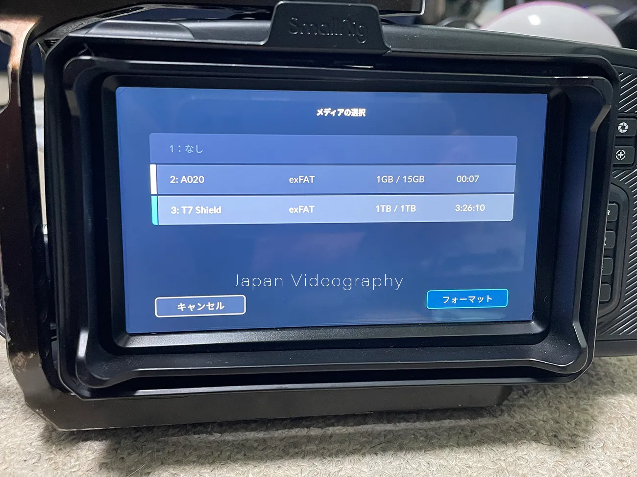 USB 3.2 gen2 超高速SSD Samsung T7 ShieldとBMPCC6K