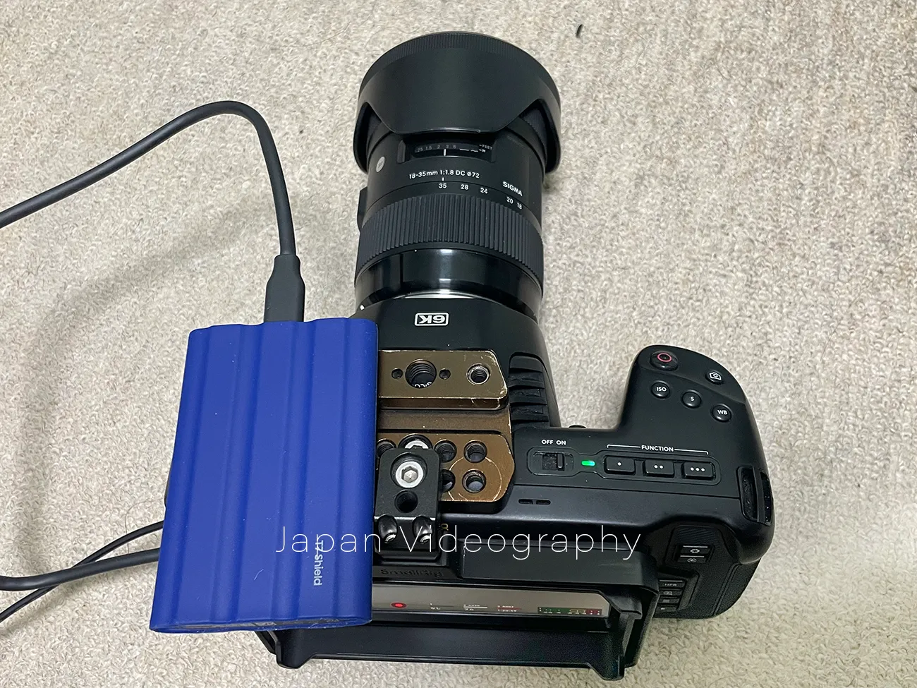 超高速転送SSD Samsung T7 ShieldとBMPCC6K