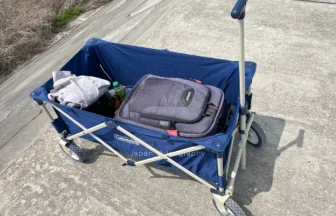 コールマン アウトドアワゴンの荷物搭載状態