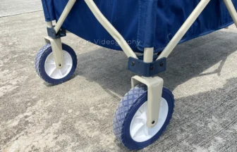 コールマン アウトドアワゴン用車輪交換後